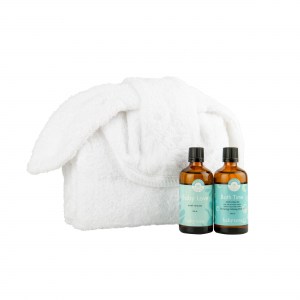 חבילת מתנה זמן אמבט - מגבת ושמנים חבילת מתנה זמן אמבט - מגבת ושמנים